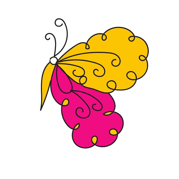 Conjunto de mariposas de colores vectoriales. vector.