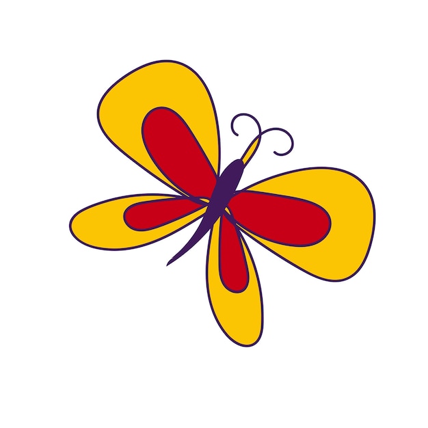 Conjunto de mariposas de colores vectoriales. vector.