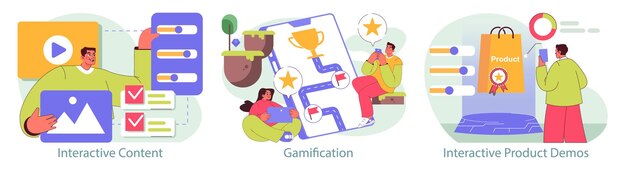 Conjunto de marketing inmersivo que involucra a las audiencias a través de la gamificación de contenido interactivo y productos