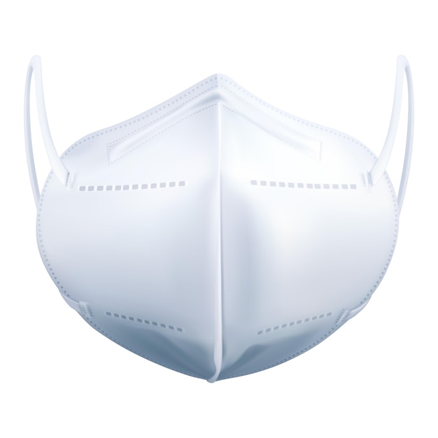 Conjunto de máscaras médicas 3D realistas máscaras quirúrgicas protección contra virus EPI higiene atención médica