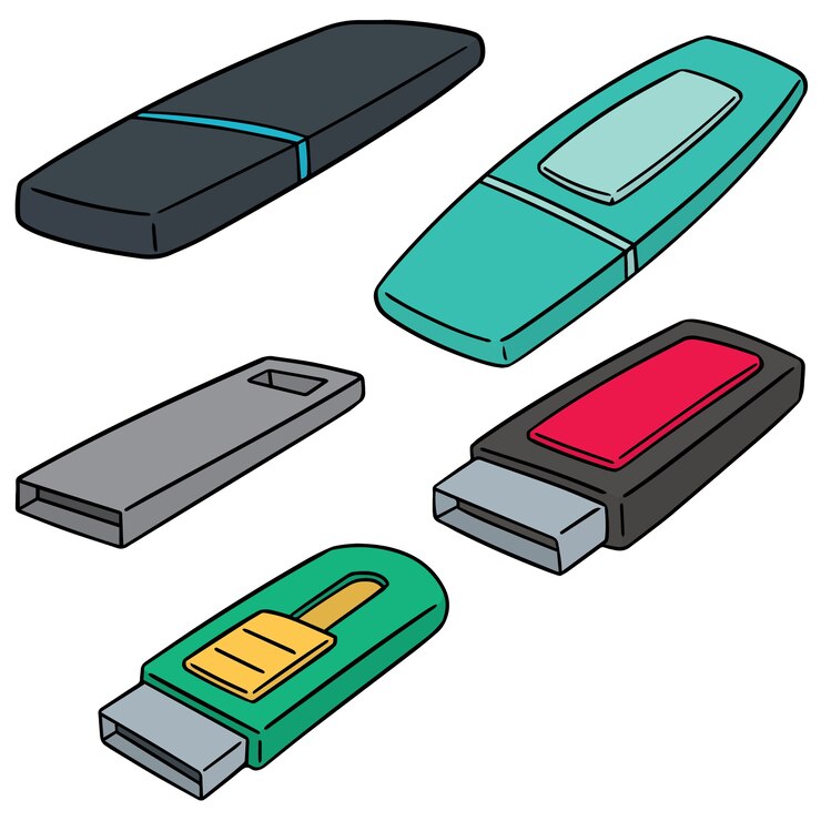 Vector conjunto de memoria usb