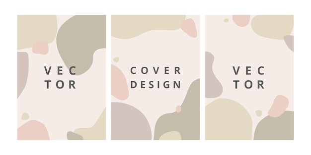 Conjunto de moda de fondo abstracto con salpicaduras orgánicas en colores pastel Plantilla de diseño moderno