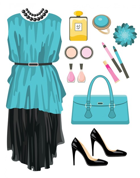 Vector conjunto de moda