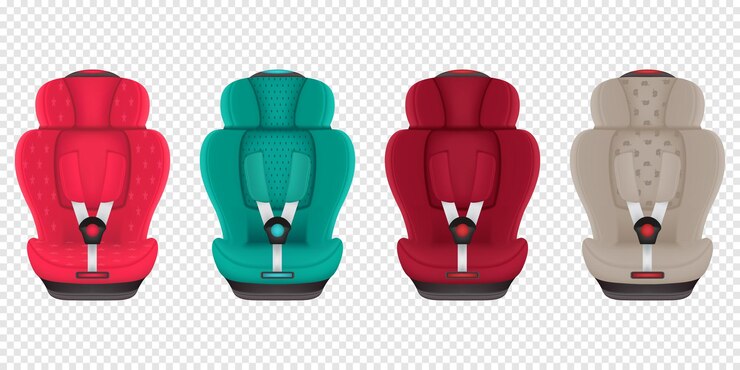 Vector conjunto moderno de iconos de asientos de coche en colores colección editable ilustración vectorial
