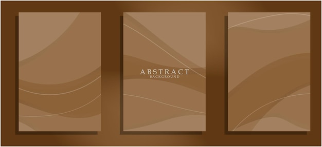 Conjunto moderno de minimalista creativo abstracto, como diseño de postal o folleto, ilustración vectorial