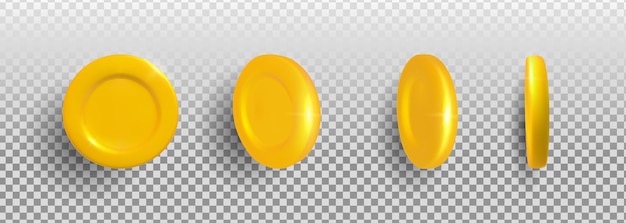 Conjunto de monedas de oro de 3d