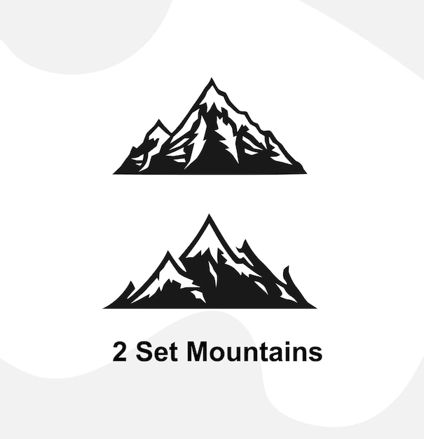 Conjunto de montañas Archivo vectorial Diseño de montañas