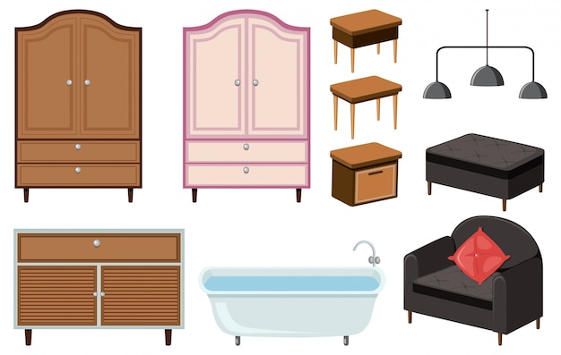 Un conjunto de muebles para el hogar