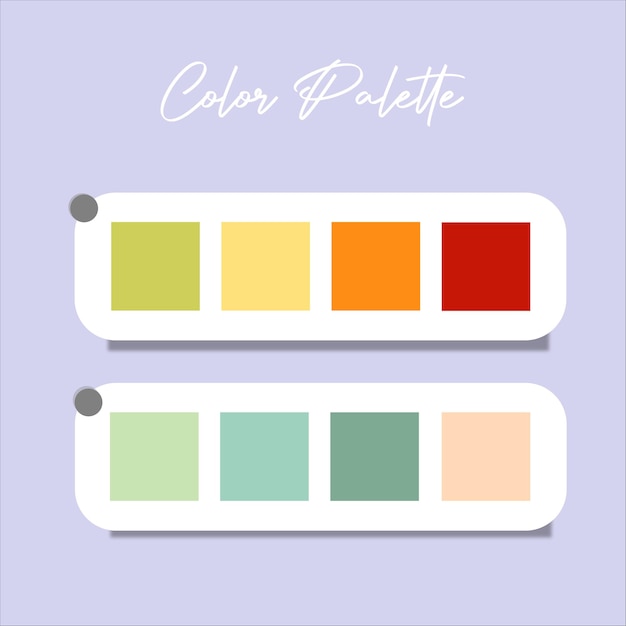 Vector conjunto de muestras de paleta de colores planos degradados vectoriales