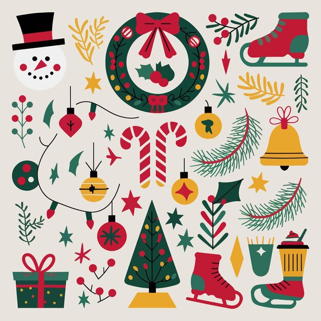 conjunto de navidad vector arte ilustración
