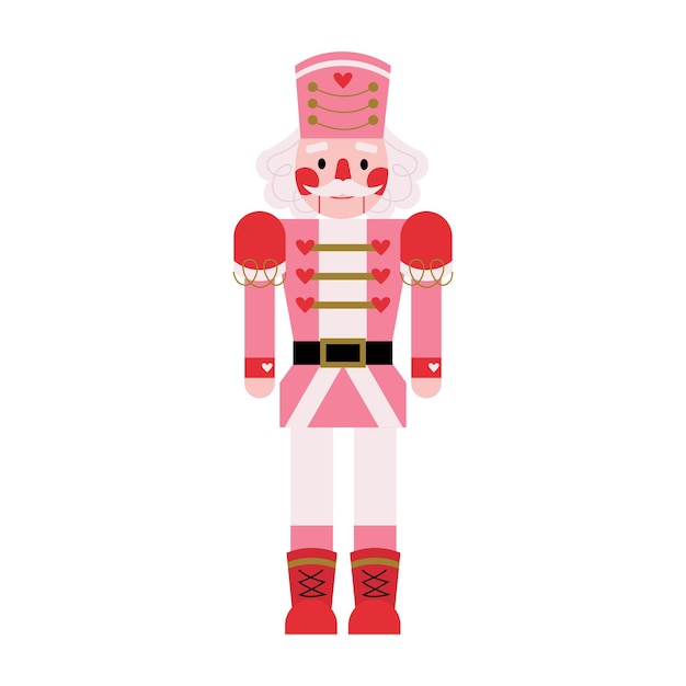 Conjunto navideño de personajes del cuento de invierno ballet La historia del Cascanueces. cascanueces, rey de los ratones,