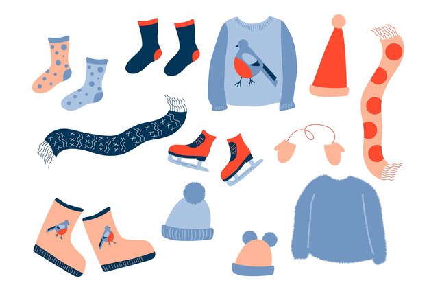Conjunto navideño de ropa de invierno de 12 elementos Conjunto con gorros guantes bufandas
