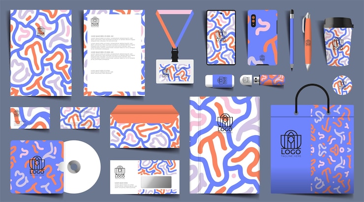 Vector conjunto de negocios de diseño de plantilla de papelería
