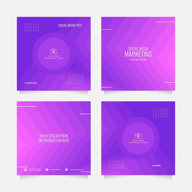 conjunto de negocios de promoción de publicaciones en redes sociales