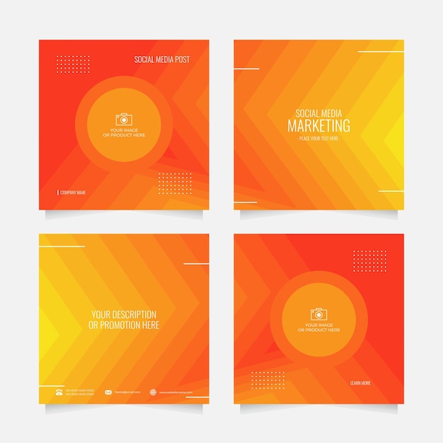 conjunto de negocios de promoción de publicaciones en redes sociales