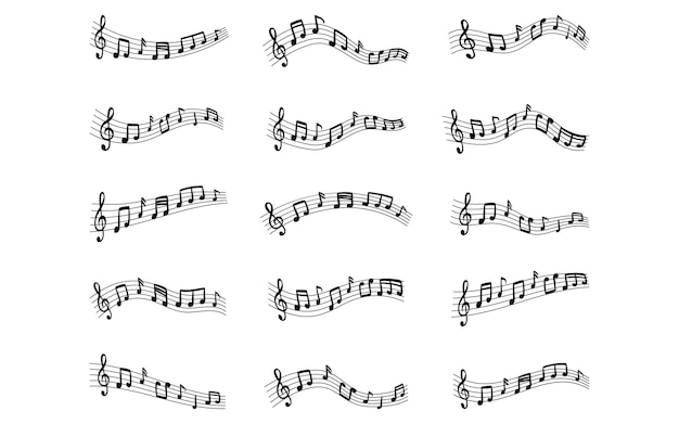 Conjunto de notas musicales