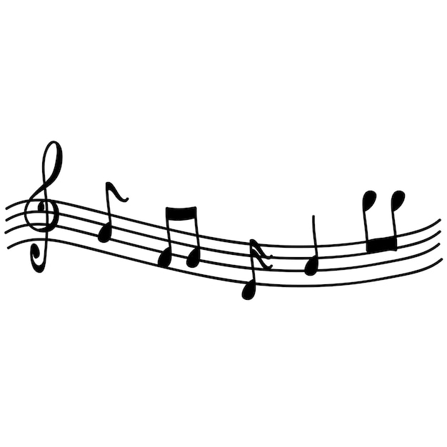 Vector conjunto de notas musicales