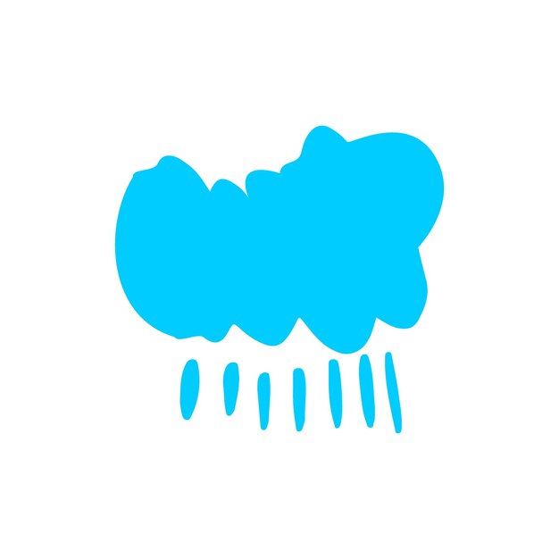 conjunto de nubes azules con meteorología vectorial de lluvia
