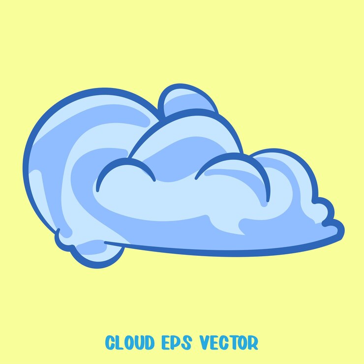 Vector conjunto de nubes elemento de dibujos animados editable de vector aislado