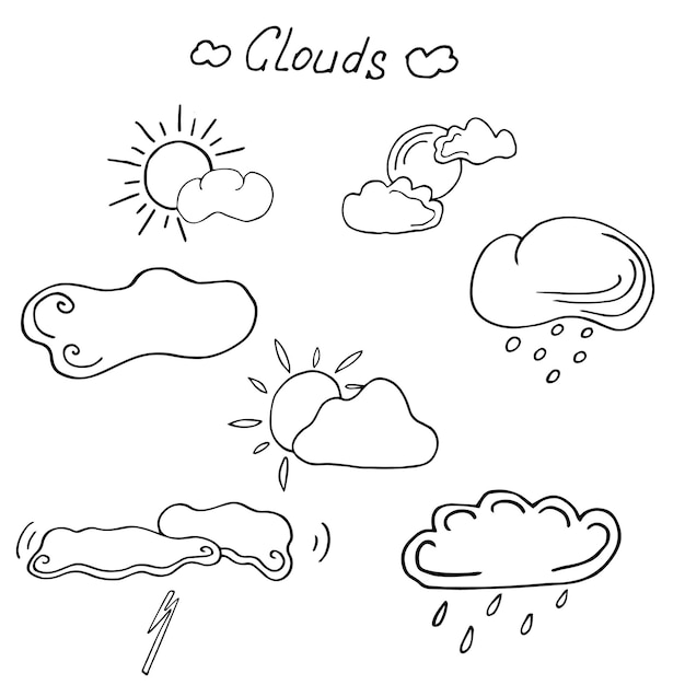 conjunto de nubes