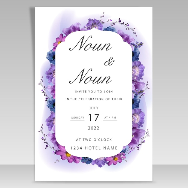 Un conjunto de nuevas invitaciones de boda.