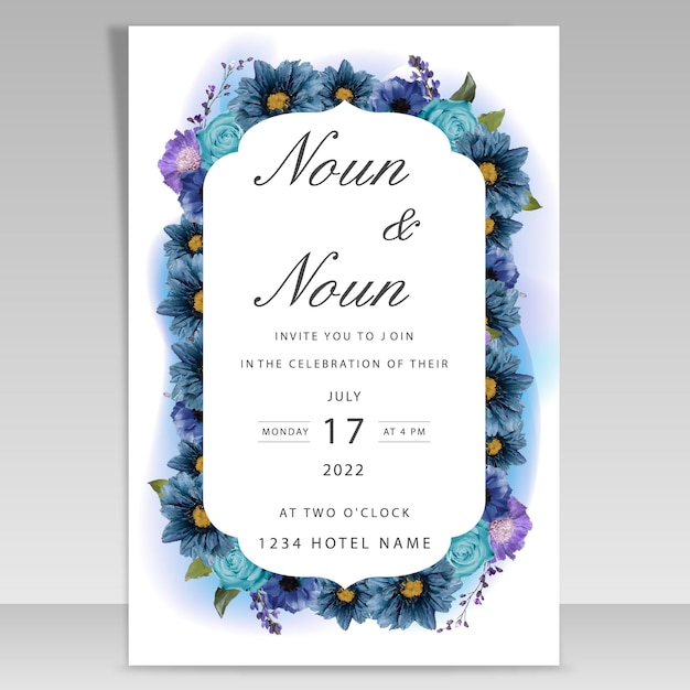 Un conjunto de nuevas invitaciones de boda.