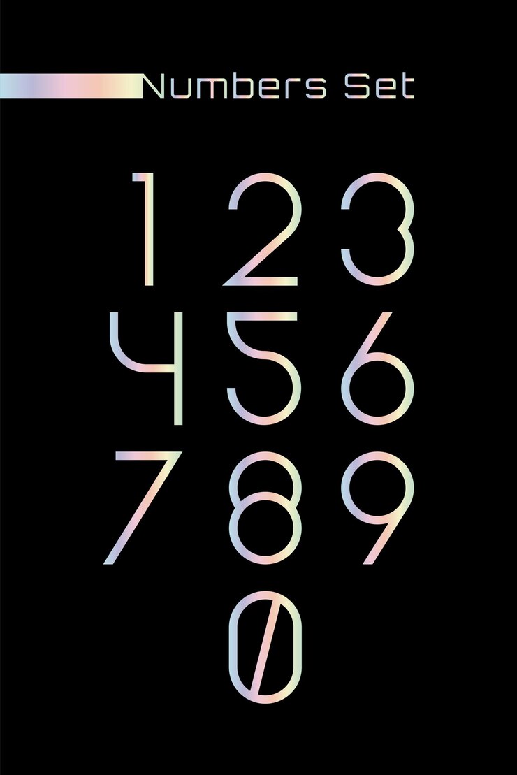 Vector conjunto de números de espectro vector moderno