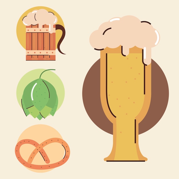 Vector conjunto de oktoberfest