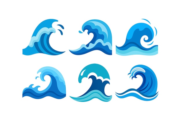 conjunto de ondas de agua