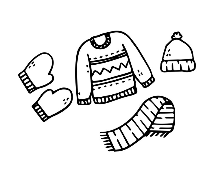 El conjunto de otoño negro y blanco