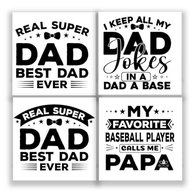 Vector conjunto de padre svg t shirt o día del padre svg