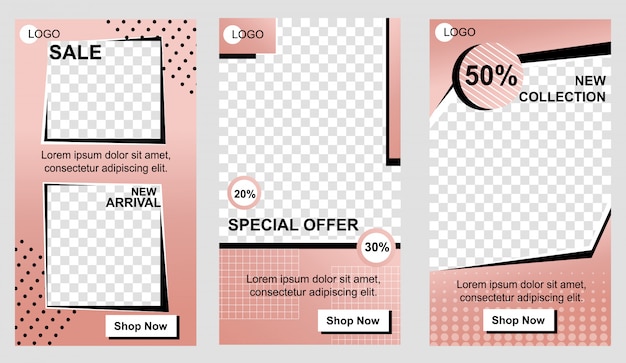 Conjunto de páginas de destino promocionales verticales para empresas
