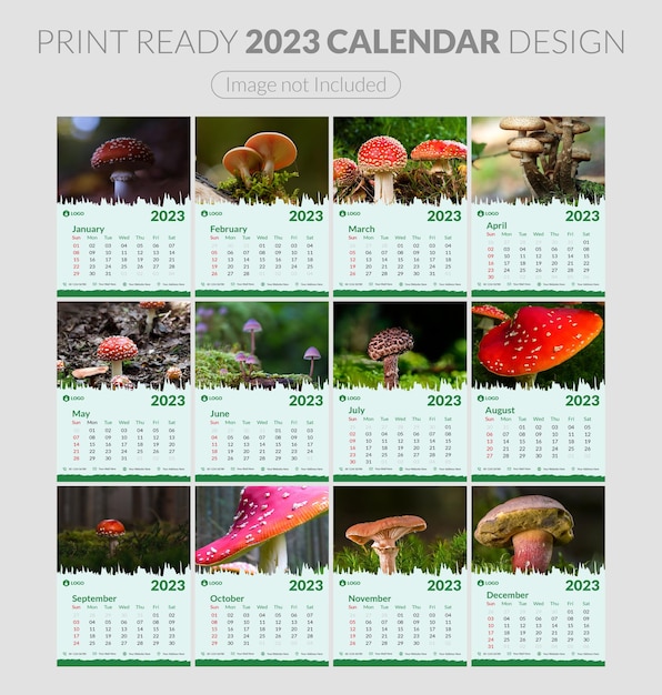 Un conjunto de páginas para la plantilla de calendario 2023 editable de 12 meses. Tarjeta corporativa simple, planificador.