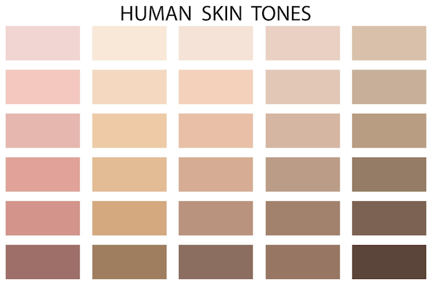 Conjunto de paleta de colores de tono de piel humana Ilustración vectorial EPS 10 Imagen de archivo