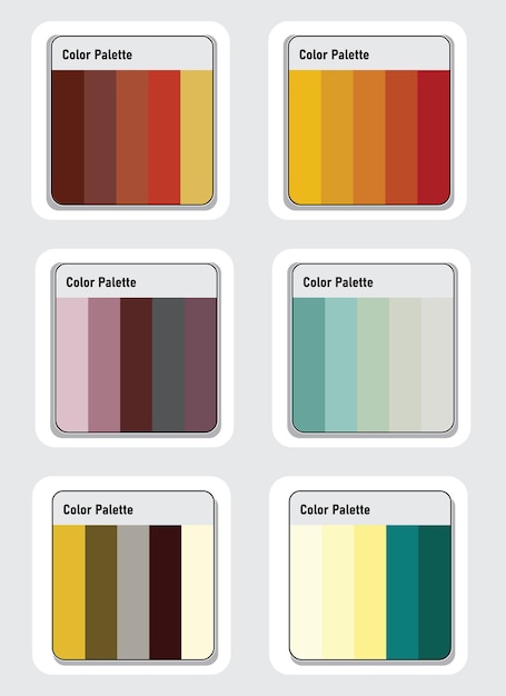 Vector conjunto de paleta de colores vectoriales