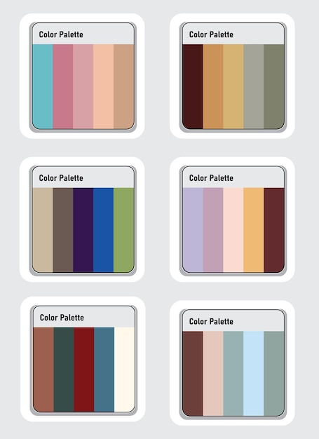 Vector conjunto de paleta de colores vectoriales