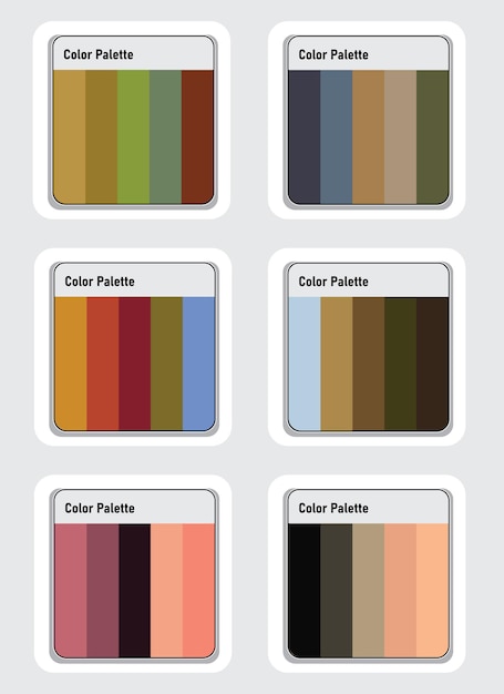 Vector conjunto de paleta de colores vectoriales