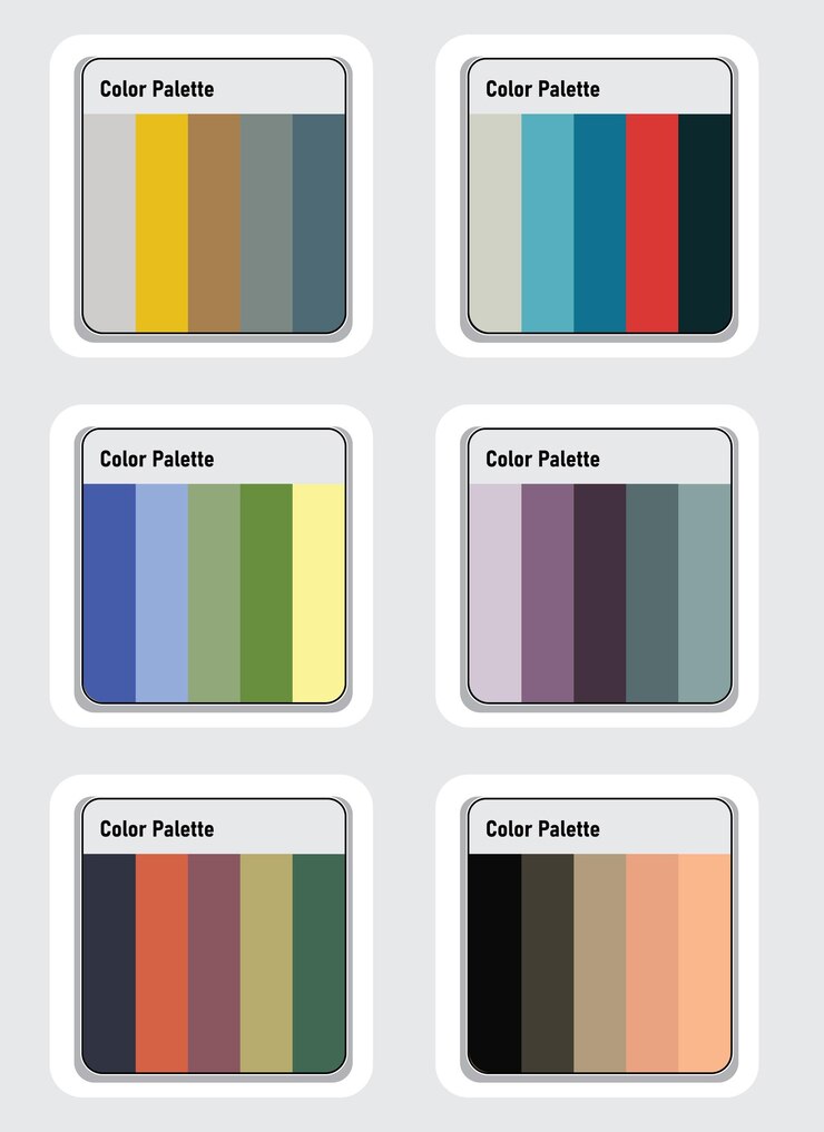 Vector conjunto de paleta de colores