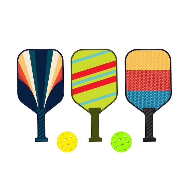 Conjunto de paletas y bolas de pickleball