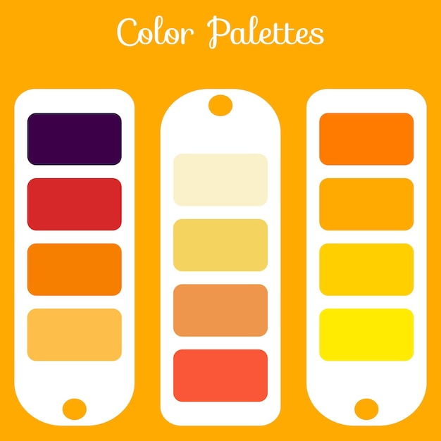 Conjunto de paletas de colores abstractos, fondo de paletas de combinación de varios colores para el diseño ui ux
