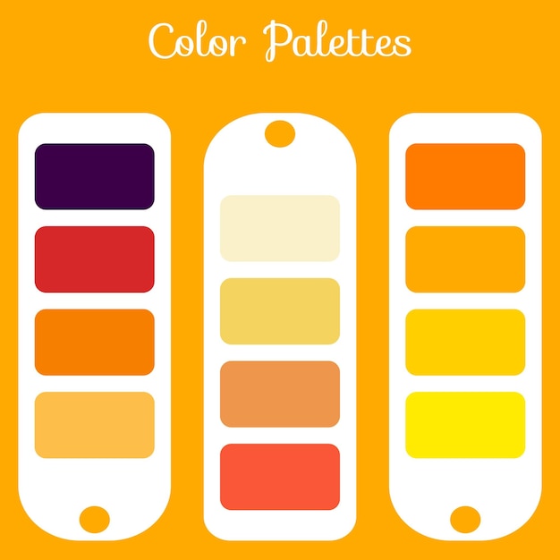 Vector conjunto de paletas de colores abstractos, fondo de paletas de combinación de varios colores para el diseño ui ux