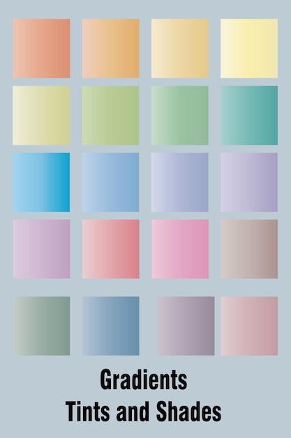 conjunto de paletas de colores ilustración vectorial muestra de catálogo ventilador