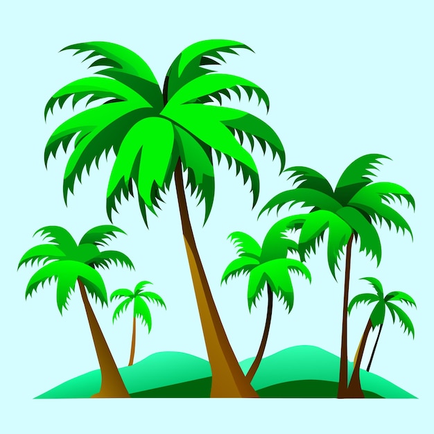 Vector conjunto de palmera