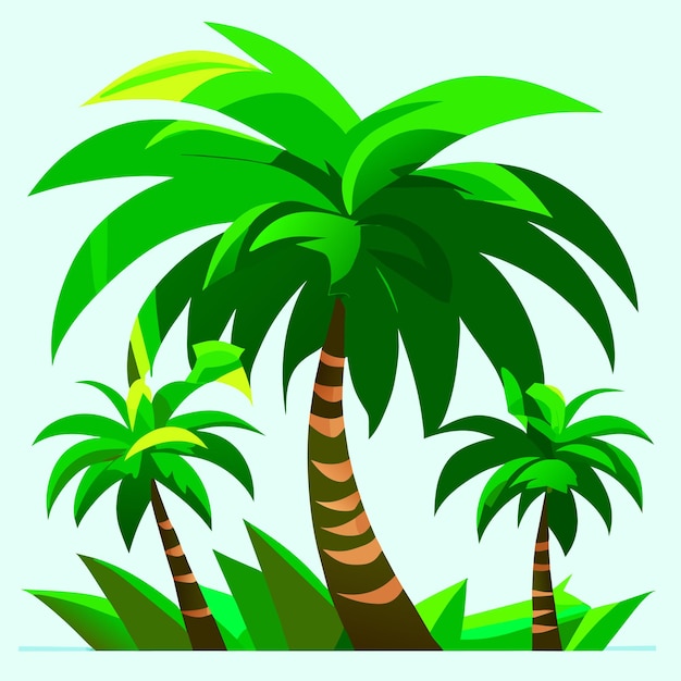 Vector conjunto de palmera