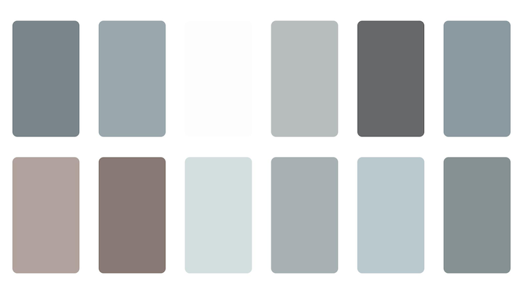 Vector conjunto de pancartas abstractas de paleta de colores planos para el telón de fondo