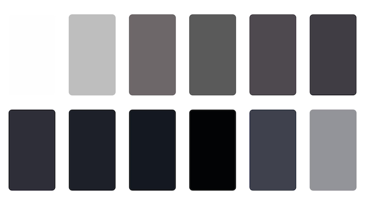 Vector conjunto de pancartas abstractas de paleta de colores planos para el telón de fondo