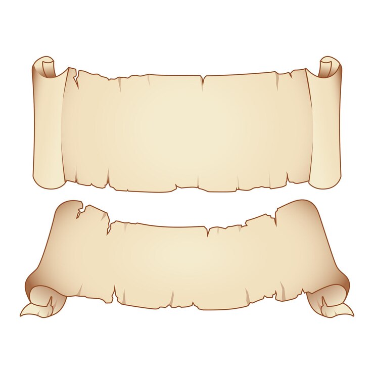 Vector conjunto de pancartas de rollo de papel vintage