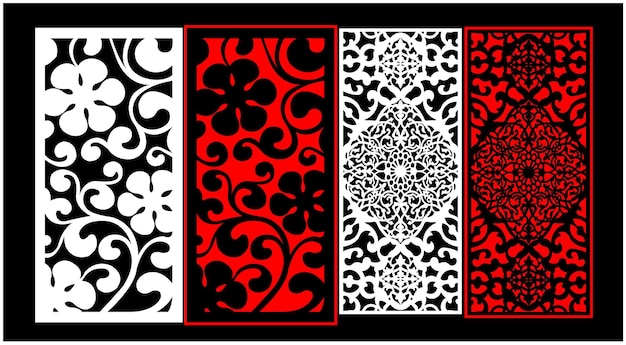Conjunto de paneles decorativos para la pared con patrón CNC de diseño Jali