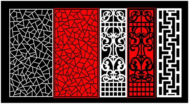 Conjunto de paneles decorativos para la pared con patrón CNC de diseño Jali