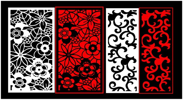 Conjunto de paneles decorativos para la pared con patrón CNC de diseño Jali